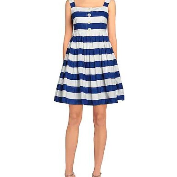 NWT Dolce & Gabbana Blue and White Sundress Size 42 Italian/Size 6 US - Picture 1 of 7